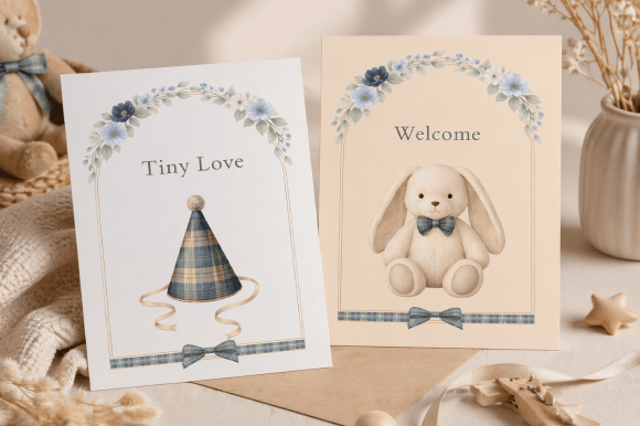 Baby Card Bundle Soft Teddy Set: Integrating Timeless Design into Your Creative Workflow