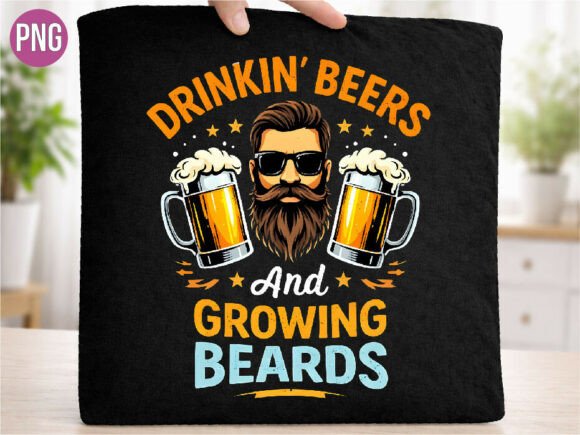 Bearded Man Beer Drinking Retro PNG: Elevating Your Creative Projects with Vintage Charm