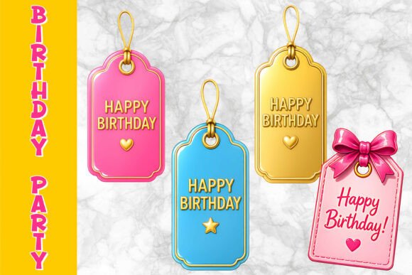 Birthday Gift Tags Clipart: Elevating Celebrations with Modern Digital Design