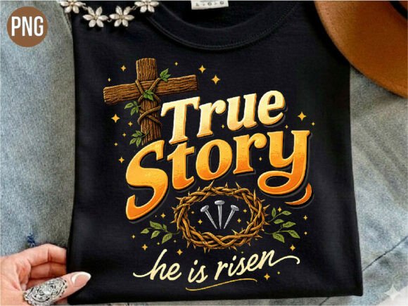 Elevating Faith-Based Design: The Strategic Value of the True Story He is Risen Easter Cross PNG