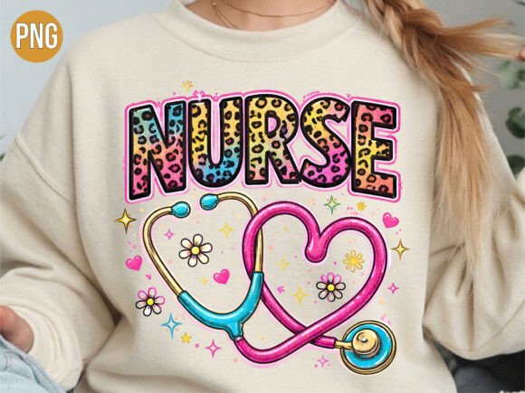 Elevating Medical-Themed Designs with the Nurse Stethoscope Heart Leopard PNG