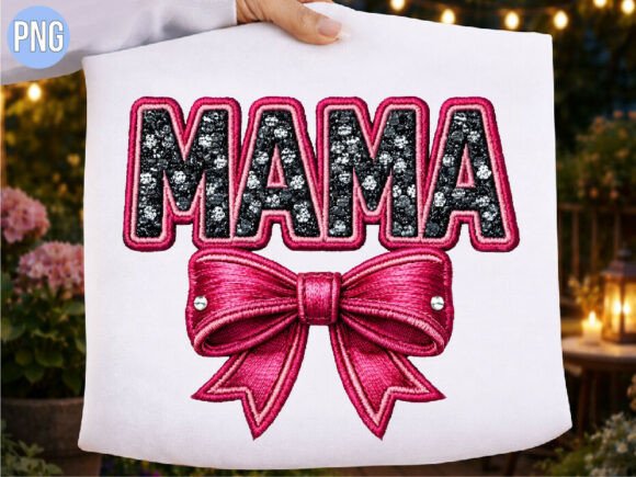 Glitter Mama Pink Bow Embroidery PNG: A Guide for Creators