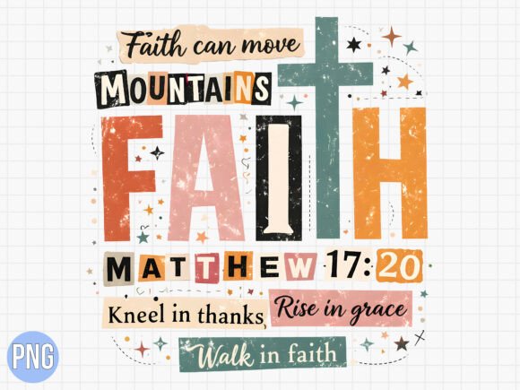 Integrating Faith Can Move Mountains Verse PNG into Your Creative Workflow
