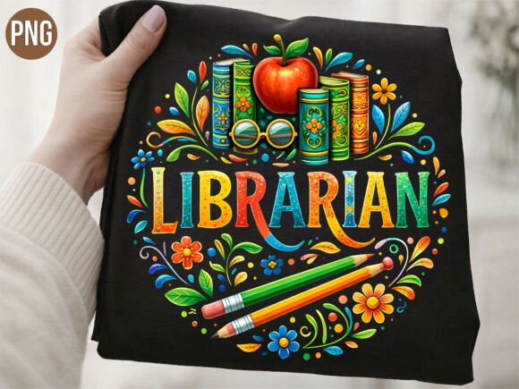 Librarian Life Floral School Art PNG: Elevating Your Creative Projects with High-Quality Digital Design