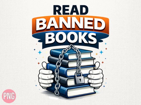 Read Banned Books Freedom Library PNG