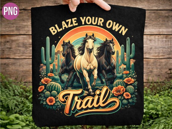 Retro Desert Horse PNG: A Creative Asset