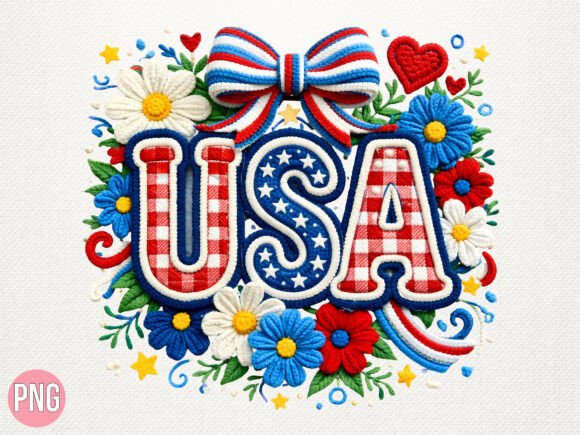 Unlocking Creativity with USA Patriotic Floral Fourth of July PNG Designs